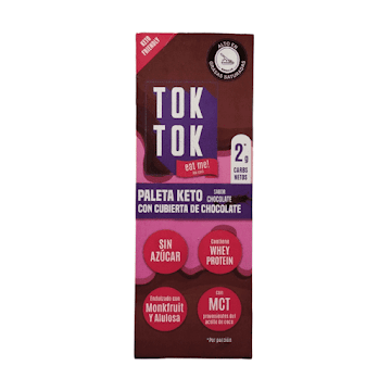 Helado Keto Tok Tok Chocolate Sin Azúcar Paleta x 83 gr   