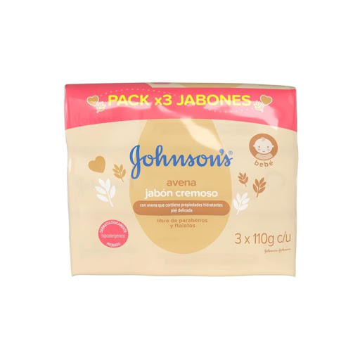 Jabón Bebé Johnsons Avena Tripack x 330 gr