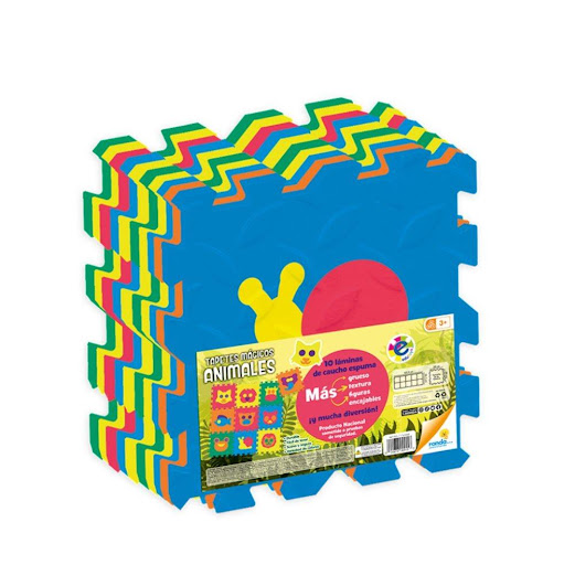 Juegos de Mesa Tapetes Mágicos Animales Ronda Ronda Caja x 1 Elemento decorativo en caucho espuma, especial para decorar, jugar y proteger a los niños mientras estimulan la percepción de figura y fondo.Suave y seguro (Tapete armado de 83,5 cm x 83,5 cm)