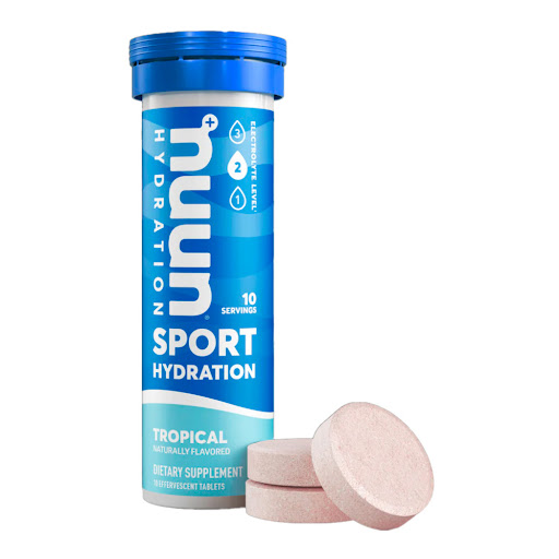 Hidratante Nuun Sport   Sabor Tropical Tubo x 10 Tabletas Efervescentes