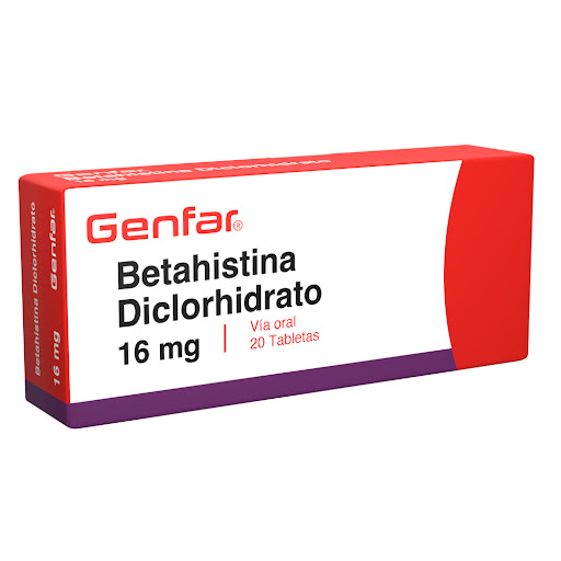 Betahistina Diclorhidrato 16 mg Genfar Caja x 20 Tabletas