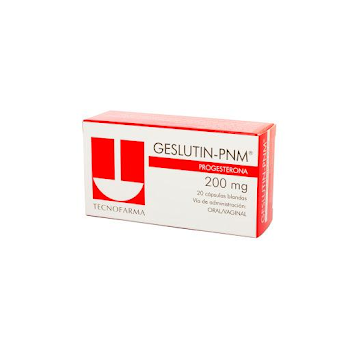 Geslutin Progesterona 200 mg Tecnofarma Caja x 20 Cápsulas  