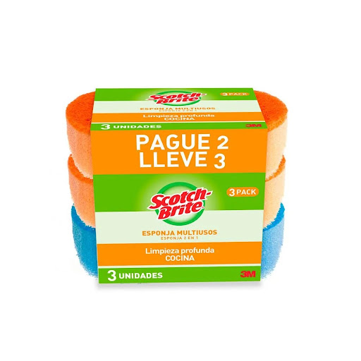 Esponja Multiusos Scotch Brite Cero Rayas x 3 und
