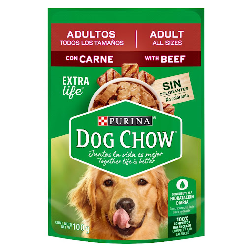 Alimento Para Perros Dog Chow Adultos Todos Los Tamaños Carne x 100 gr