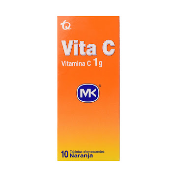 Vitamina C 1 gr Sabor A Naranja MK Tubo x 10 Tabletas  