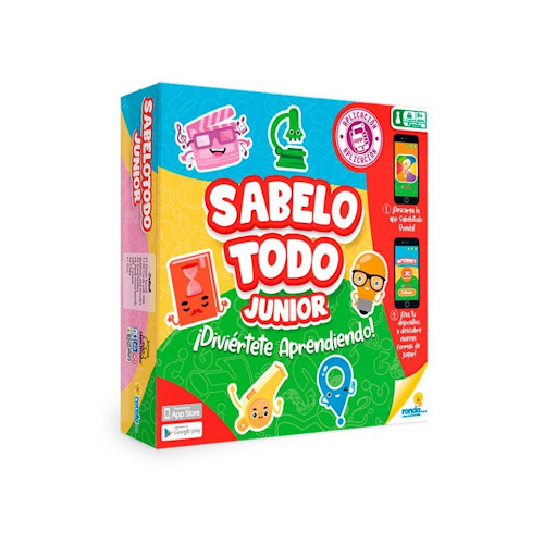 Juegos de Mesa Sabelotodo Junior Ronda Ronda Caja x 1 ¡Diviértete aprendiendo! De historia y política, geografía y viajes, ciencia y naturaleza, música y películas, falso o verdadero, deportes y juegos.