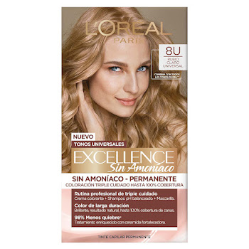 Tinte Loreal Excellence   Nudes Sin Amoniaco Rubio Claro 8u Caja X 1 Und  