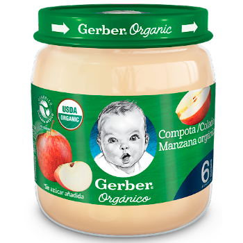 Compota Nestlé Gerber Orgánico Manzana 24 x 113 gr  