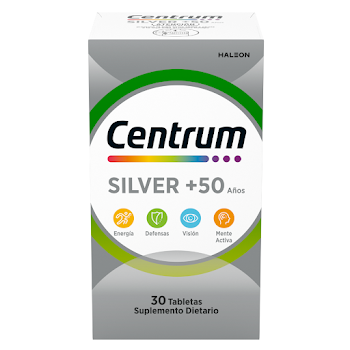 Centrum Silver, Multivitamínico para hombres y mujeres +50 x 30 Tabs  