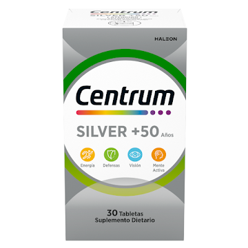 Centrum Silver, Multivitamínico para hombres y mujeres +50 x 30 Tabs  