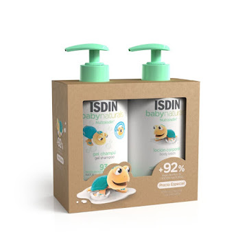 Shampoo + Loción Corporal Isdin Baby Natural Pack x 2 und  