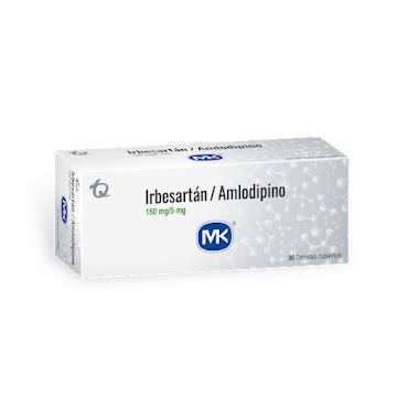 IrbesartÁn + Amlodipino 150mg/5mg MK Caja x 30 Tabletas  