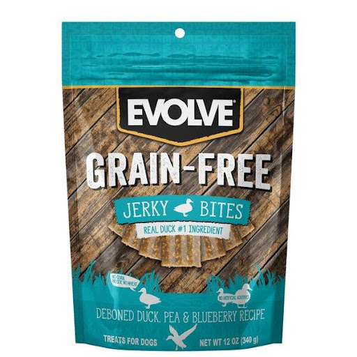 SNACK EVOLVE C GRAIN FREE JERKY PATO 340 GR EVOLVE  x 1  