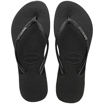 Sandalias Havaianas Slim   Sparkle Negro T37-38 x 1 par 