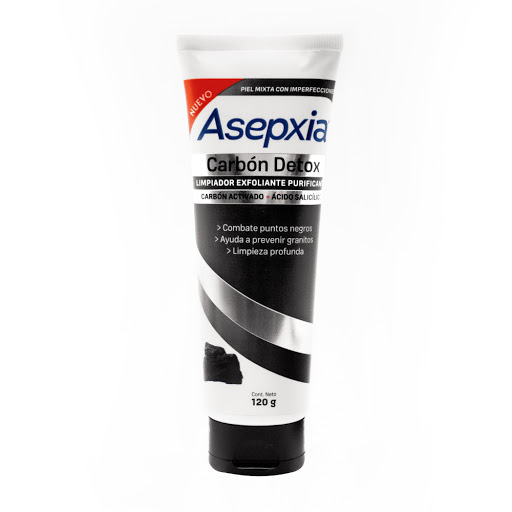 Limpiador Facial Asepxia Exfoliante Antiacné Carbón x 120 gr