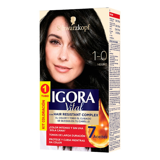 Tinte Igora Vital 1-0 Negro Caja x 1 und