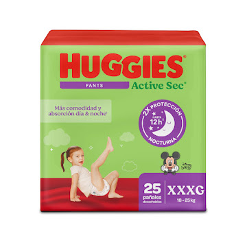 Panal Pants Huggies Active Sec Etapa 6 x  25 und  