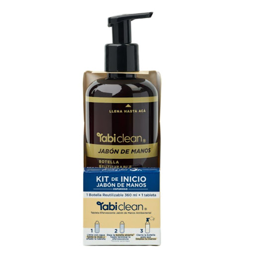 Jabón de Manos Kit de inicio 360 ml TABI CLEAN COLOMBIA Botella reutilizable + 1 tableta x 1 undefined