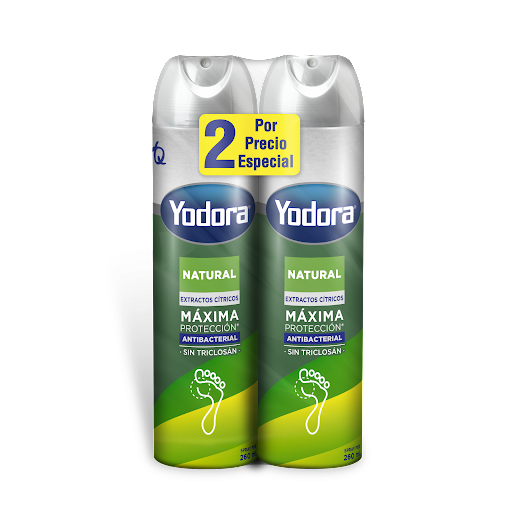 Antitranspirante Yodora Men Spray Natural Pies x 2 und