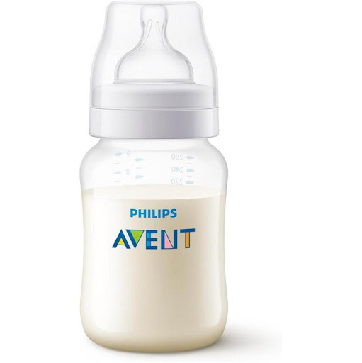 Tetero Válvula Anticólicos Changuito 9 Oz Philips Avent Caja x 1 Biberón anticólicos Philips Avent SCY121/03 de 260 ml, con tetina de silicona suave, cuello ancho, fácil limpieza y libre de BPA, diseñado para reducir cólicos y facilitar la alimentación.