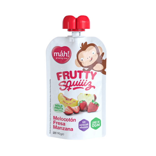 Compota Máh Melocotón Fresa Manzana x 90 gr