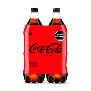 Gaseosa Coca-Cola Zero Botella 1.5lt x 2 und  