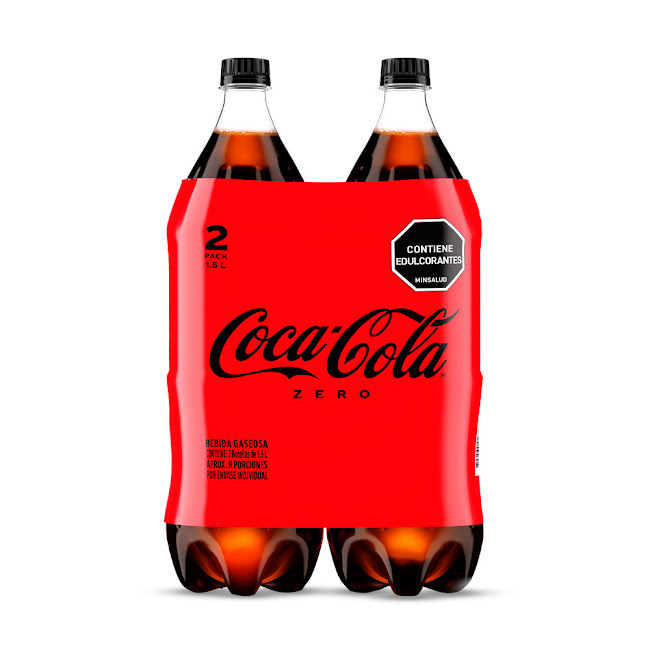 Gaseosa Coca-Cola Zero Botella 1.5lt x 2 und  