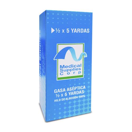 GASA 1/2X5 ECO MEDICAL SUPPLIES (PAQ X2) MEDSUP 0 x 2 Gasa no estéril, fabricada en algodón 100?% suave y absorbente. Ideal para cubrir heridas menores, absorber exudados y aplicar medicamentos tópicos. Presentación en rollo individual, de un solo uso.