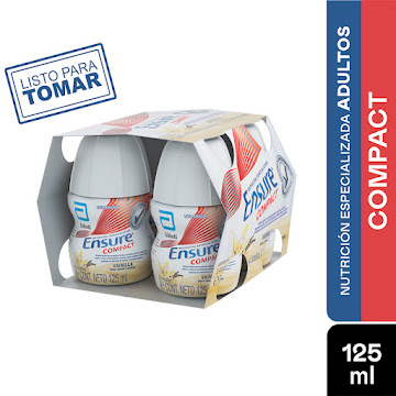 Ensure Compact Vainilla Pack de 4 frascos x 125 ml  