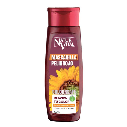 Mascarilla Capilar Naturvital Coloursafe Pelirrojo X 300 ml NATURVITAL Frasco x 1 Und 