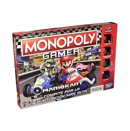 Juego De Mesa Monopoly Gamer Mariokart Hasbro Hasbro Gaming  x 1 El Juego De Mesa Monopoly Gamer Mariokart Hasbro es una edición especial del clásico Monopoly, inspirada en el universo de Mariokart.
Combina la estrategia del tradicional juego de bienes raíces con e