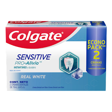 //OFERTA CREMA DENTAL SENSITIVE PRO-ALIVIO REAL WHITE X2 X75 ML  