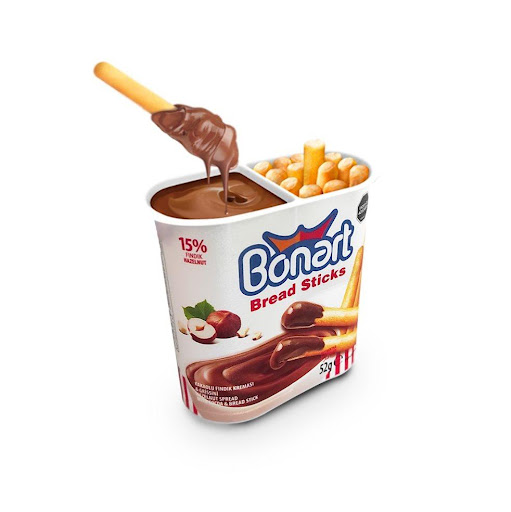 Bread Sticks con Crema de Avellana para Untar BONART 52g - 12 unidades BONART EMPAQUE INDIVIDUAL x 12 UNIDADES 
