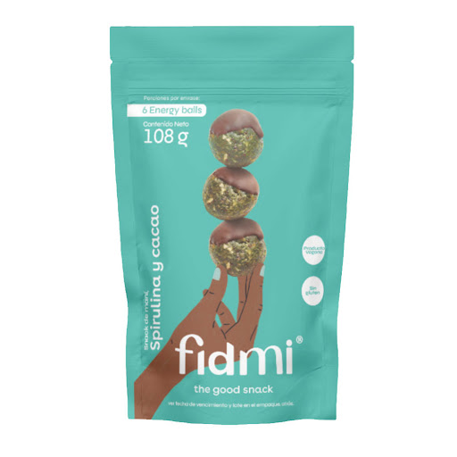 Snack Fidmi Energy Ball Spirulina y Cacao Paquete x 108 gr