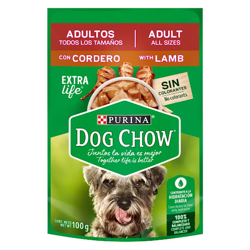 Alimento Para Perros Dog Chow Adultos Todos Los Tamaños Cordero x 100 gr