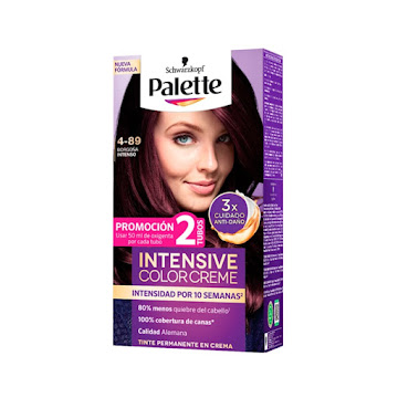 Tinte Palette Intensive Color Creme 4-89 Borgoña Intenso Caja x 1 und  