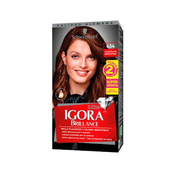 Tinte Igora Brillance 634 Chocolate Irresistible Caja x 1 und  