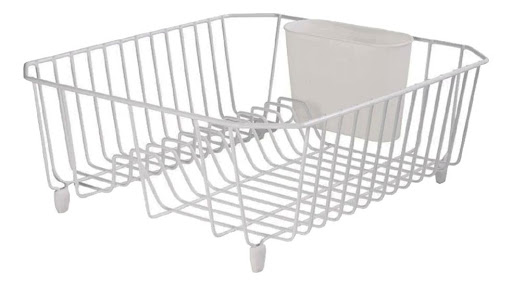 Escurridor De Platos Pequeño Rubbermaid (Blanco) RUBBERMAID Caja x 1 DESCRIPCIÓN DEL PRODUCTOCambie la apariencia de la encimera de su cocina agregando el estante grande para platos de alambre Rubbermaid. Le brinda una solución simple y elegante para guardar sus platos