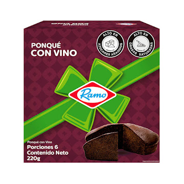 Ponqué Ramo Navidad Felicidades Vino x 220 gr  