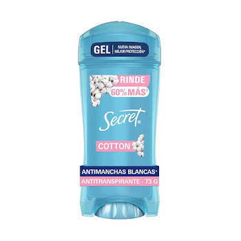 Antitranspirante Gel Secret Invisible Cotton Stick x 73 gr  