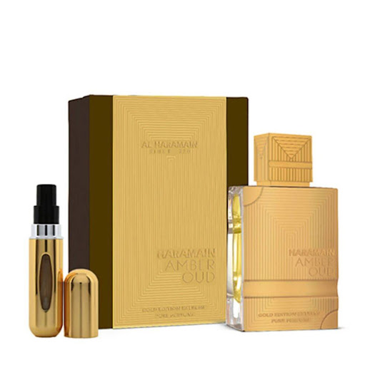 AL HARAMAIN AMBER OUD GOLD EDITION EXTREME 60 ML AL HARAMAIN AMBER OUD GOLD EDITION EXTREME 60 ML x 60 ML Fragancia de la familia olfativa Oriental Amaderada para Hombres y Mujeres. Esta fragrancia es nueva. Amber Oud Gold Edition Extreme Pure Perfume se lanzó en 2022. Las Notas de Salida son bergamota y 