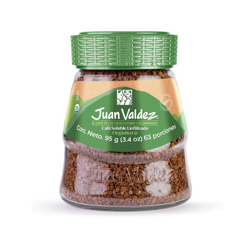 Café Liofilizado Orgánico 95gr Juan Valdez 1 bolsa 95 gr x 1 Con este nuevo producto ampliamos nuestro portafolio y reafirmamos nuestro compromiso y respeto por la naturaleza, cultivado con amor pasión por nuestros caficultores Colombianos.  Este nuevo producto