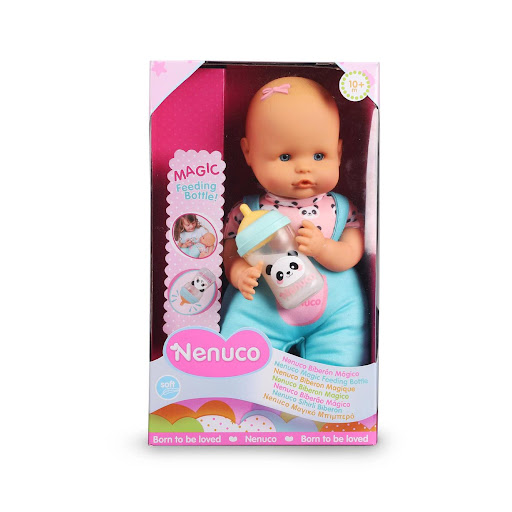 Bebé Nenuco con Biberón Mágico Nenuco Caja x 1 ĦDescubre la magia del cuidado con el Bebé Nenuco con Biberón Mágico! Este adorable muñeco de 35 cm con cuerpo blandito es perfecto para que los más pequeños aprendan a cuidar de su bebé. El biberón m