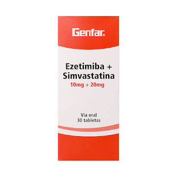 Ezetimiba + Simvastatina 10mg/20mg Genfar Caja x 30 Tabletas  