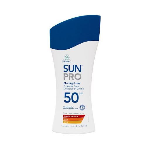 Protector Solar Sun Pro Hipoalergénico Resistente Al Agua SPF50 x 120 ml