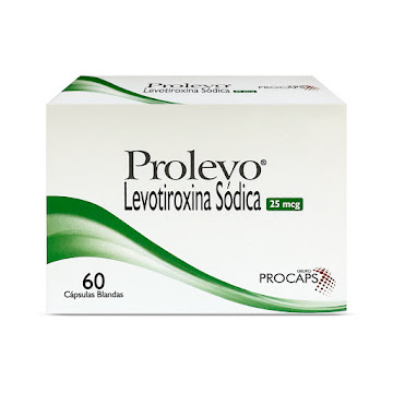 Prolevo Levotiroxina Sódica 25mcg Procaps Caja x 60 Cápsulas  