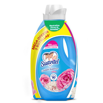 Suavizante Suavitel Cuidado Superior Fresca Primavera Botella 1 Lt x 2 und  