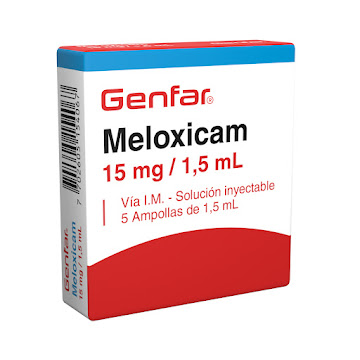 Meloxicam 15mg/1.5ml Genfar Caja x 5 Ampollas  