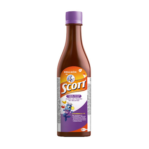 Emulsión de Scott Vitamina A + D3 Haleon Frutas Tropicales x 360 ml