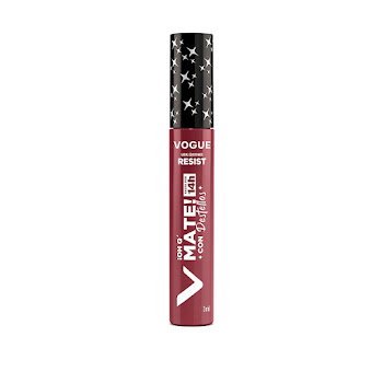 Labial Vogue Resist Mate Con Destellos Tono Cosmica Tubo x 3 ml  